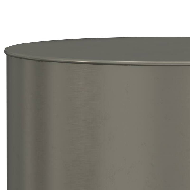 WYNDENHALL Lance Industrial 16 inch Wide Metal Cylinder Accent Table, Fully Assembled - 16"D x 16" W x 20.5" H