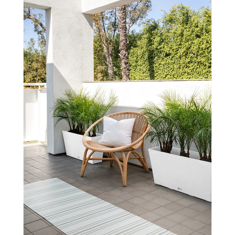 Pure Series Midori Planter - 13 L x 39.5 W x 20 H - 2 pack - White