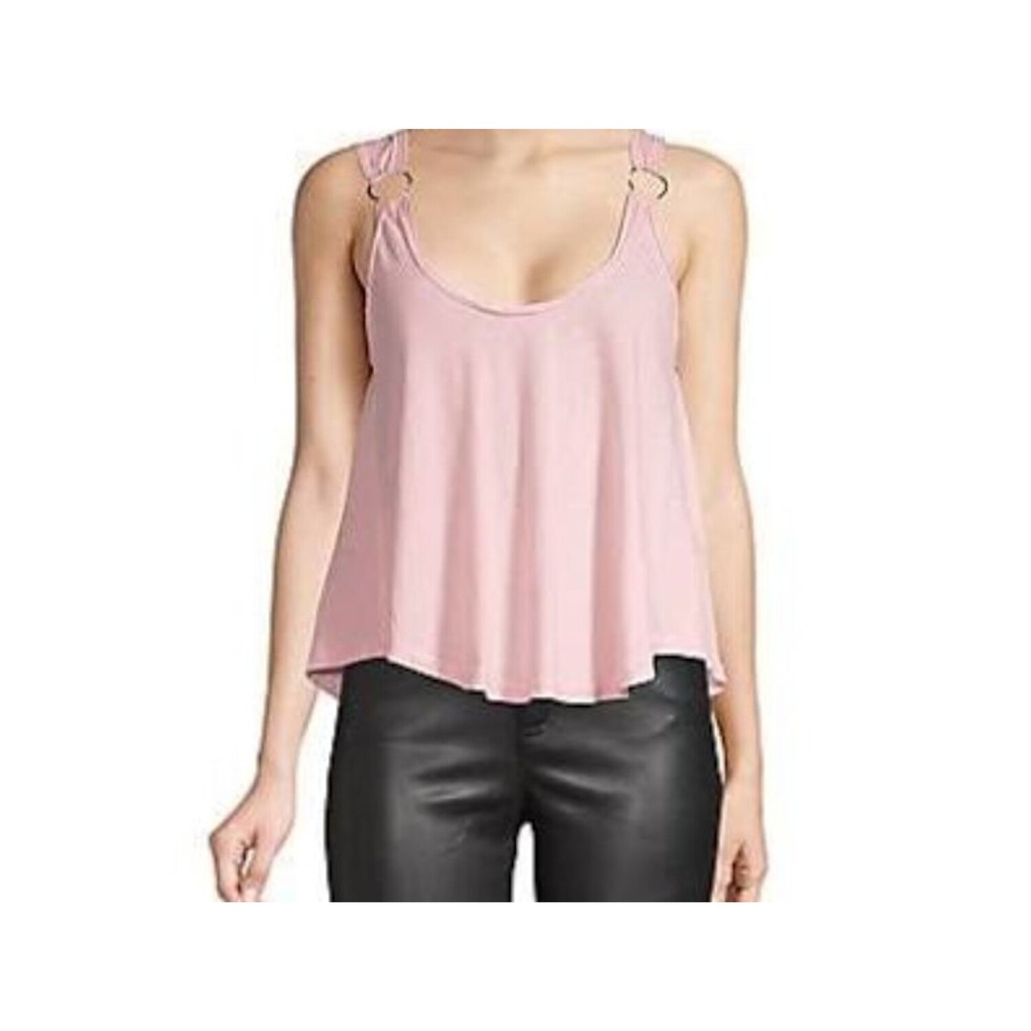 Shop Free People Womens Pink Sleeveless Scoop Neck Tank Top Size M Overstock 31726565