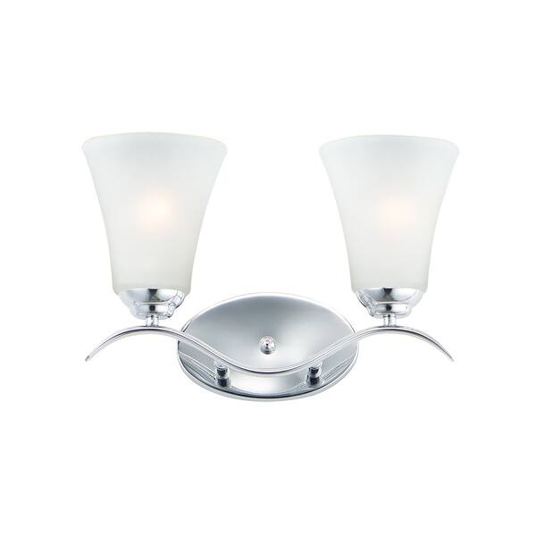 slide 1 of 1, Vital 2-Light 14.5" Wide Polished Chrome Vanity Light