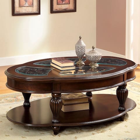 Furniture of America Zerathe Traditional Cherry 54-inch Coffee Table