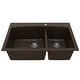 preview thumbnail 12 of 81, Karran Drop-In Quartz 33 in. 1-Hole 60/40 Double Bowl Kitchen Sink Kit