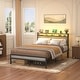 preview thumbnail 89 of 94, Farmhouse Wood Platform Bed Frame with Charged Station and LED Lights