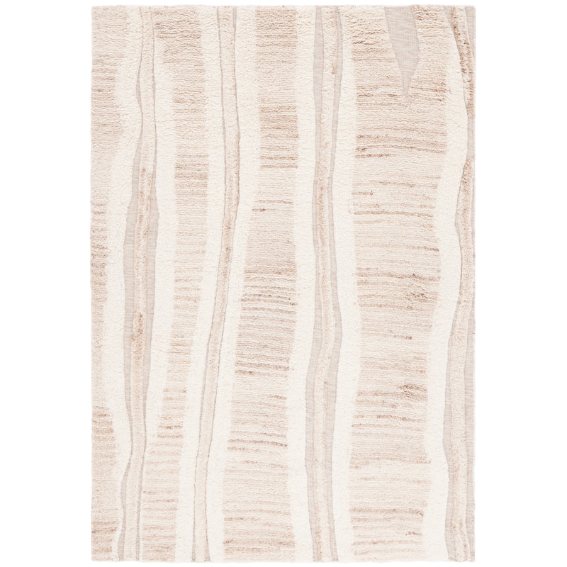 SAFAVIEH Handmade Vermont Cinnamon Transitional Wool Rug - 3' x 5' - Beige/Ivory