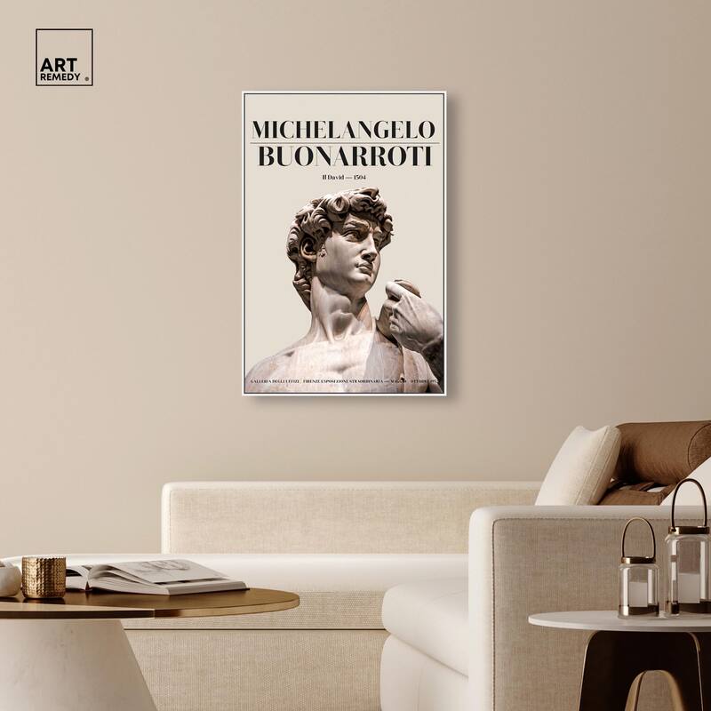 Gaze of Michelangelo's David Canvas by Art Remedy