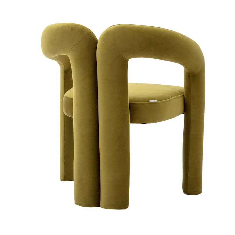 Olive 25.2" Accent Chair with Curved Backrest (Set of 2)