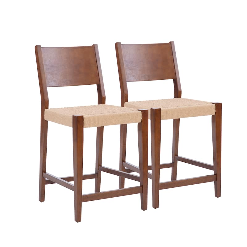 Caelan Seagrass 24-Inch Counter Stool (Set of 2)