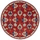 preview thumbnail 5 of 5, SAFAVIEH Handmade Micro-Loop Seyran Transitional Wool Rug 5' Round - Rust/Blue - Round