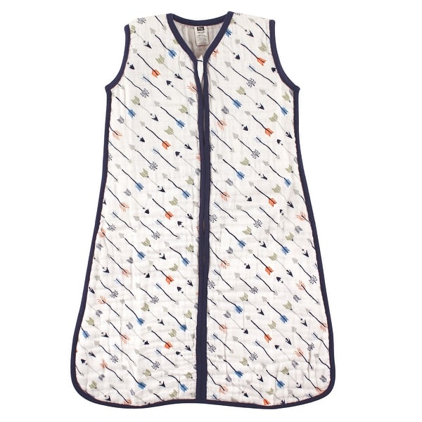slide 1 of 1, Hudson Baby Infant Boy Muslin Cotton Sleeveless Wearable Sleeping Bag, Sack, Blanket, Arrow 12-18 Months - Arrow