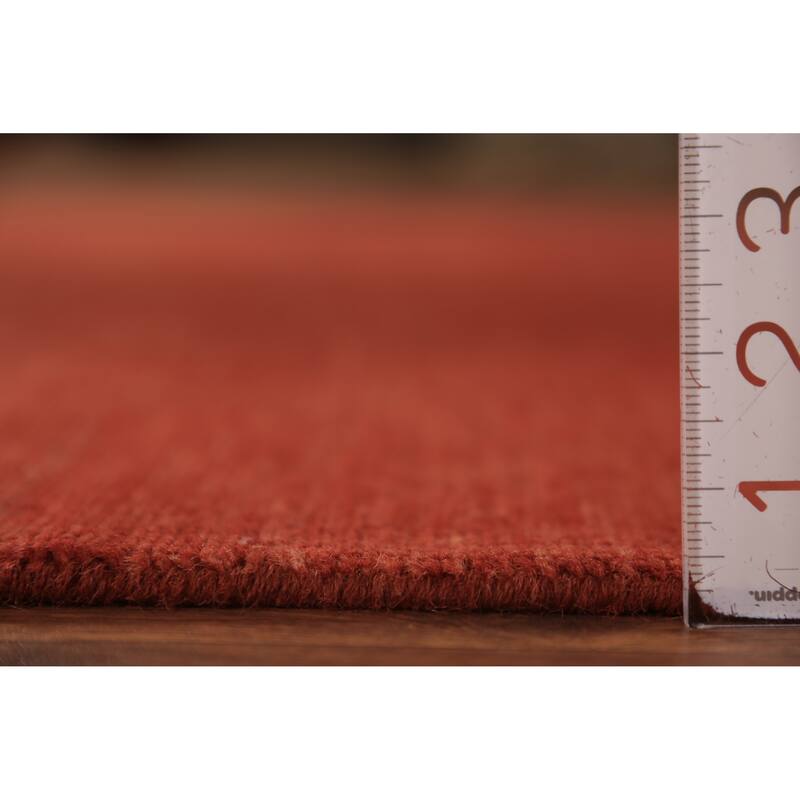 Modern Gabbeh Oriental Rug Hand-Knotted Wool Carpet - 5'0" x 6'6"