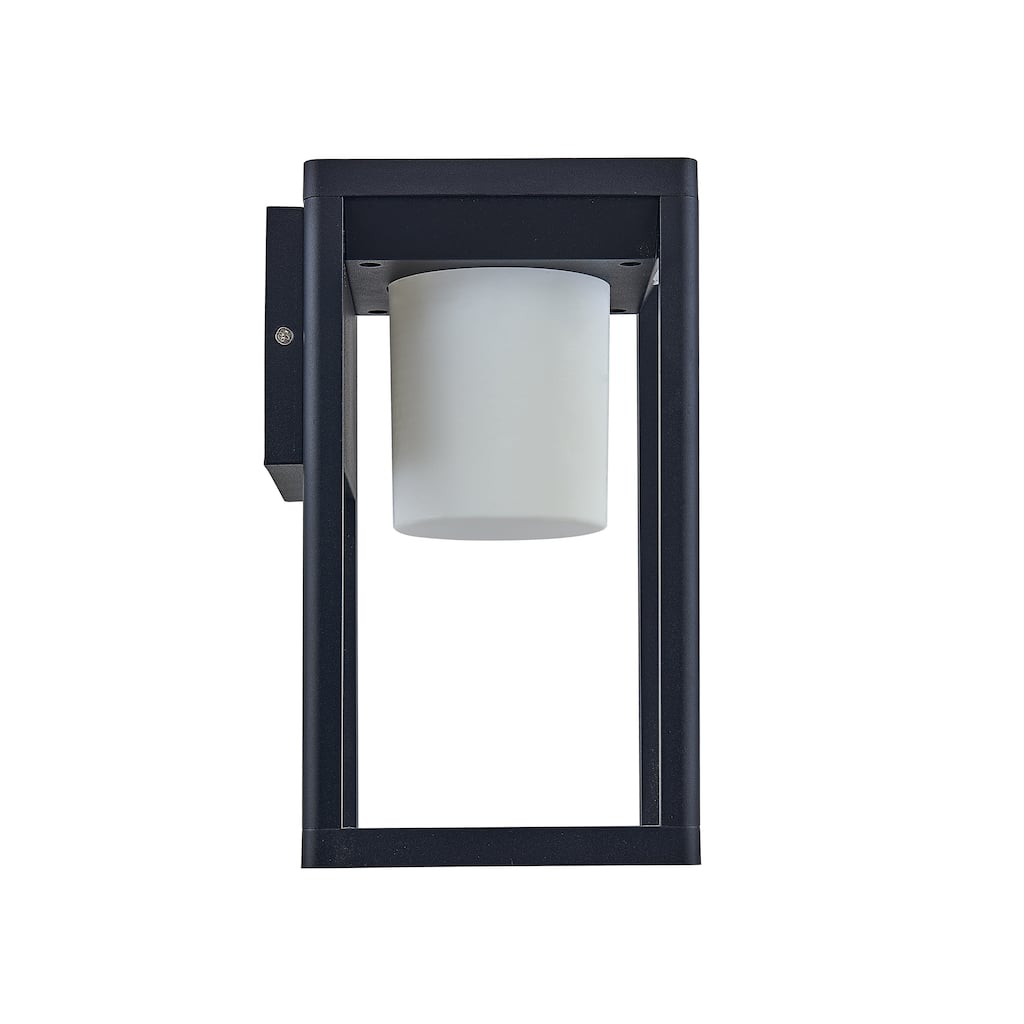 Solar led wall sconce 11 inch with white acrylic shade