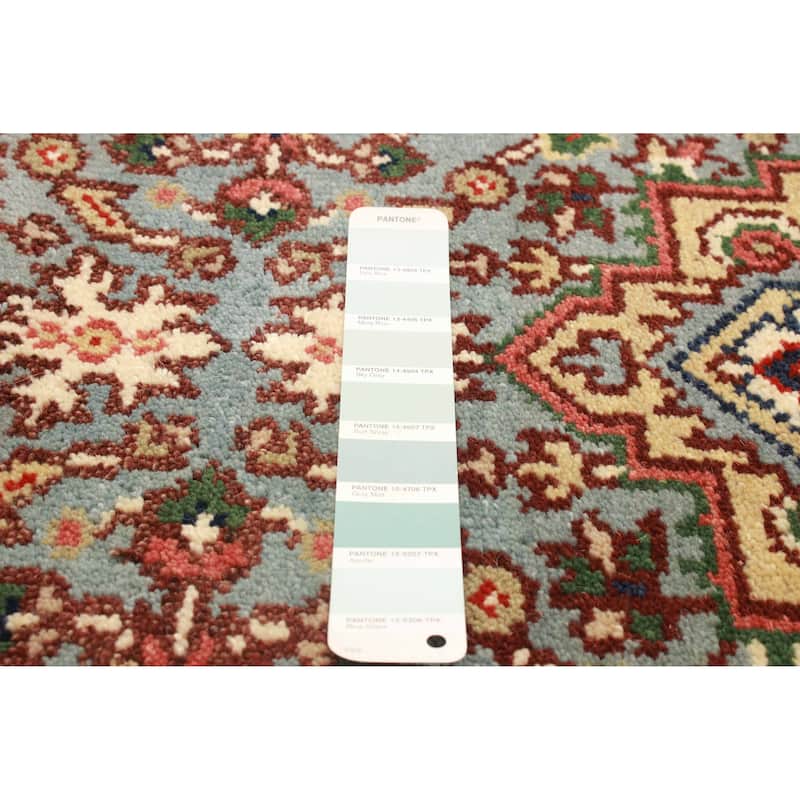 ECARPETGALLERY Hand-knotted Serapi Heritage Light Blue Wool Rug - 2'7 x 13'7