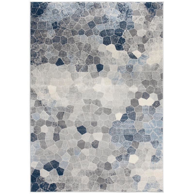 HomeRoots Cobblestone Contemporary Rectangle Area Rug - 36 in. x 27 in. x 0.4 in.