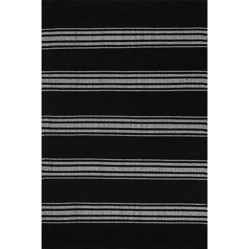 Bergamot Striped Cotton Area Rug
