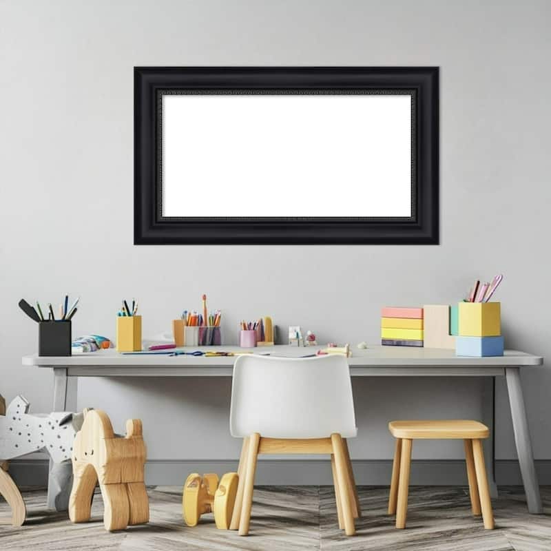 Amanti Art Astor Black Framed Dry Erase Magnetic Board