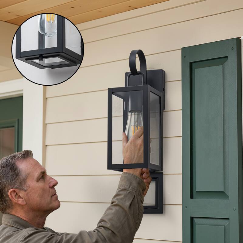 C Cattleya 2-Pack Dusk to Dawn Outdoor Wall Lights with Closed Bottom