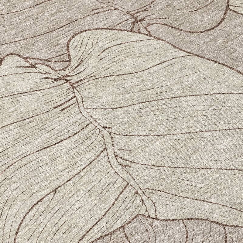 Machine Washable Indoor/ Outdoor Tropical Floral Chantille Rug