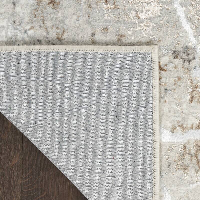 Power Loomed Abstract Modern Non Skid Stain Resistant Area Rug - 87' X '63' X '0.39