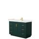 Option Green, Gold Trim, White Quartz Top