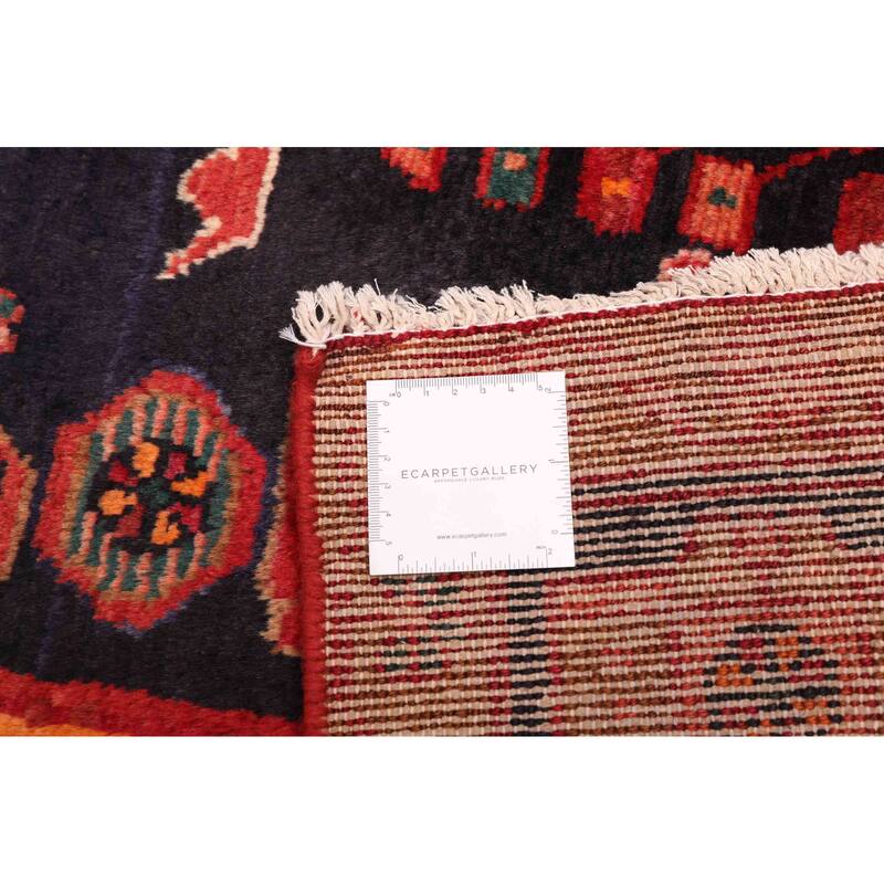 ECARPETGALLERY Hand-knotted Anadol Dark Navy, Red Wool Rug - 4'2 x 7'0