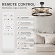 preview thumbnail 84 of 105, Caged Ceiling Fan with Light and Remote, 11.8–28 Inch Low Profile Fandelier, 6-Speed Quiet DC Motor, Black/Satin Nickel