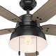 preview thumbnail 6 of 23, Hunter 52" Mill Valley Outdoor Ceiling Fan with LED Light Kit and Pull Chain - Farmhouse, Industrial, Rustic - DAMP RATED!