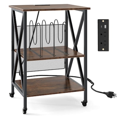 Costway 3-tier Record Player Stand with Metal Dividers Adjustable - See Details