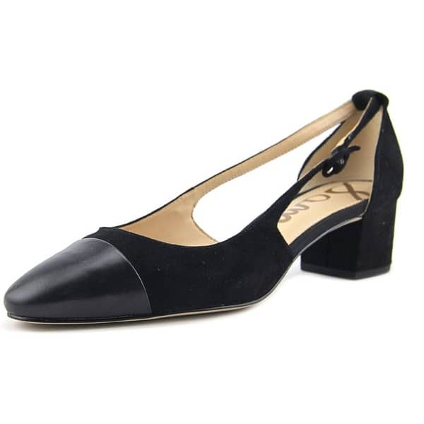 sam edelman black suede heels