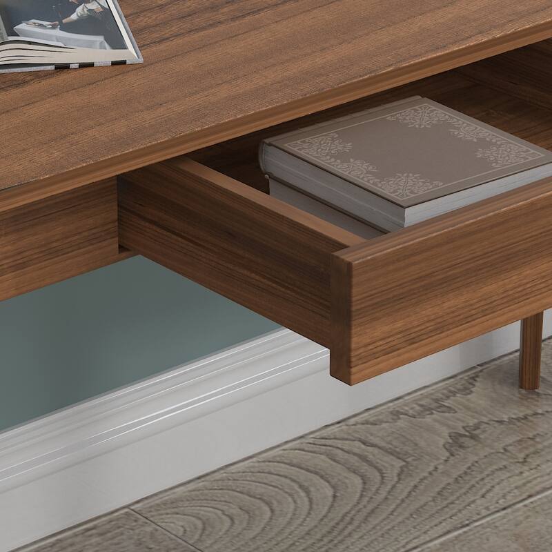 Modern Computer Desk Wood Work Tables With 2 Drawers