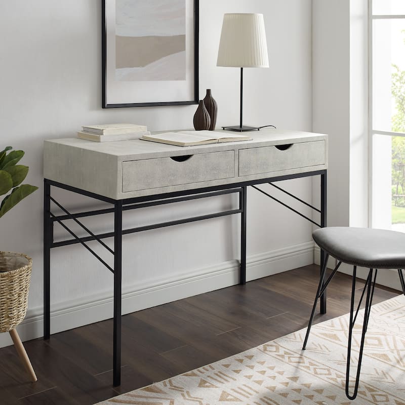 Middlebrook Designs 44-inch Faux Shagreen 2-Drawer Desk