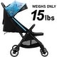 preview thumbnail 8 of 6, RoyalBaby 360 Classic Seat Compact Fold Portable Travel Stroller, Black/Blue - Multicolored - 15.2