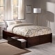 preview thumbnail 11 of 116, Concord Platform Bed with Footboard and Storage Drawers Walnut - Queen