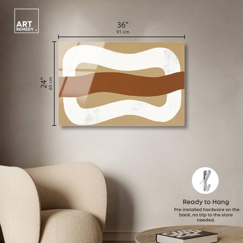 Minimal Wavy I Acrylic by Art Remedy, Ready to Hang