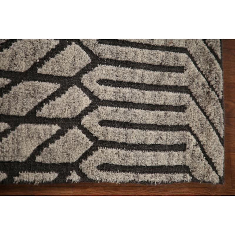 Trellis Moroccan Indian Area Rug Living Room Handmade Wool Carpet - 5'0"x 7'9"