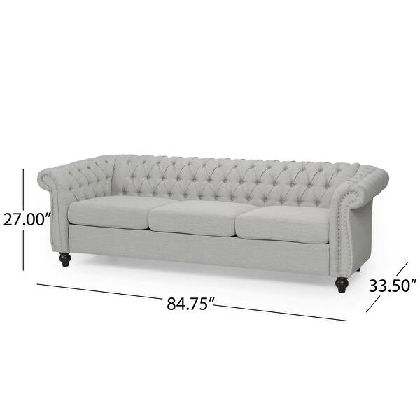 Shop Parksley Tufted Chesterfield Fabric 3 Seater Sofa By