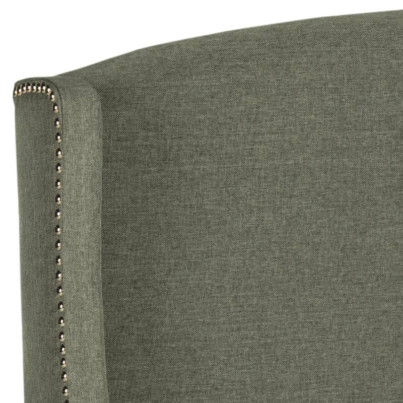 SAFAVIEH Zafirka Grey Wingback Linen Headboard (Twin)