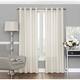 Eclipse Liberty Light-filtering Sheer Single Curtain Panel - 108 Inches - Ivory