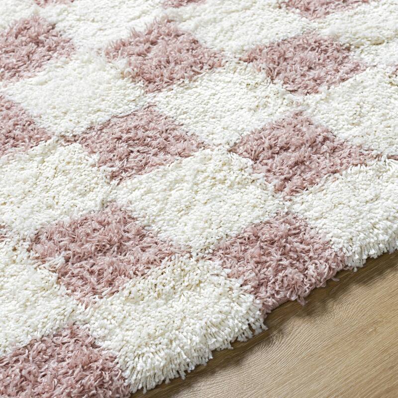 Livabliss Sibari Modern Checkered Plush Area Rug