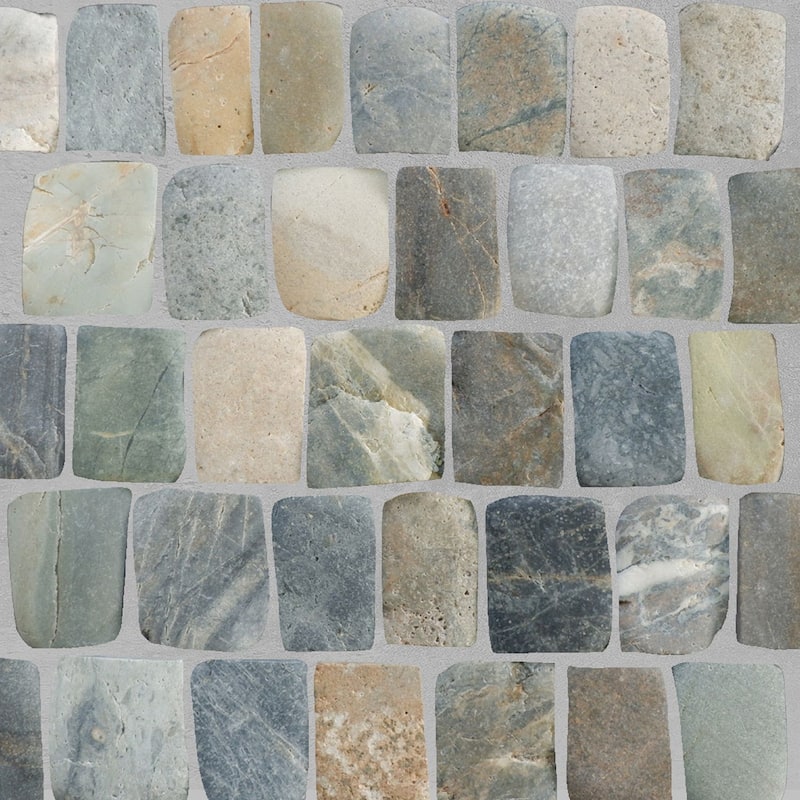 Canine Mix Pebble Mosaic Tiles for Backsplash Kitchen and Bathroom Wall (12" X 12") 5 tiles per case - Case (5 Tiles)