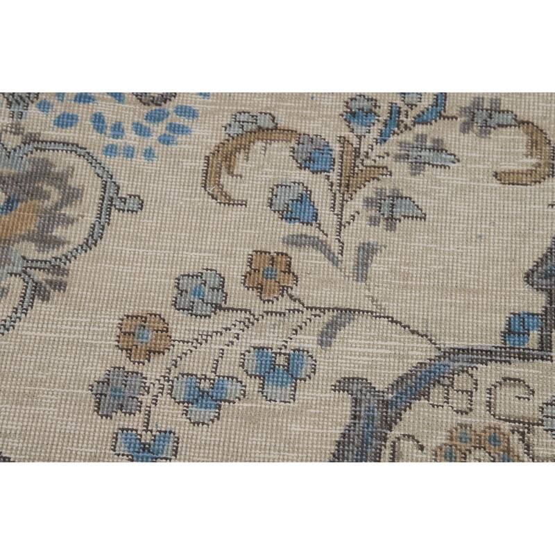 Traditional Tabriz Persian Vintage Rug Handmade Wool Carpet - 6'5" x 9'3"