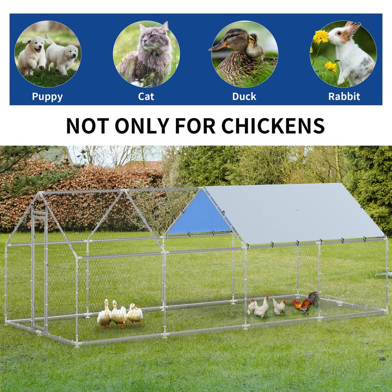 Moasis Outdoor Steel Chicken Run with Lid