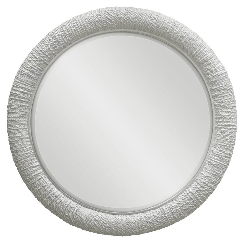 Uttermost 08168 Mariner 38-1/2" W x 5" H Circular Framed Bathroom - Matte White