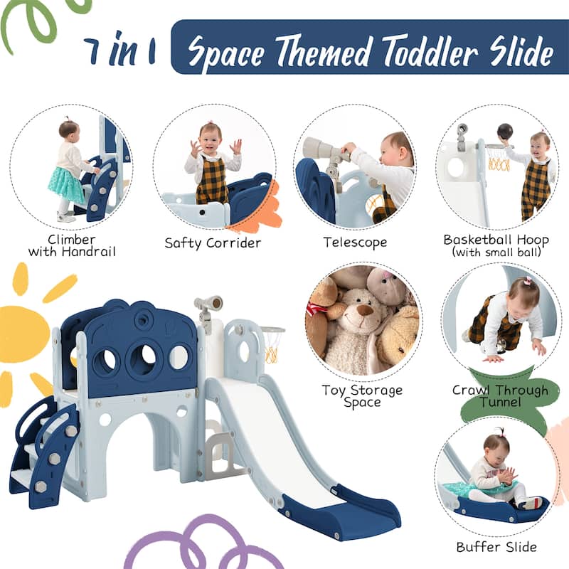 7 in 1 Toddler Slide Set