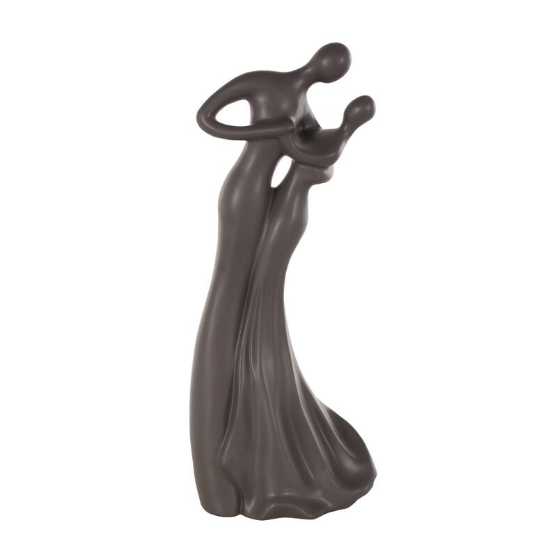 Black or White Ceramic Dancing People Decorative Sculpture
