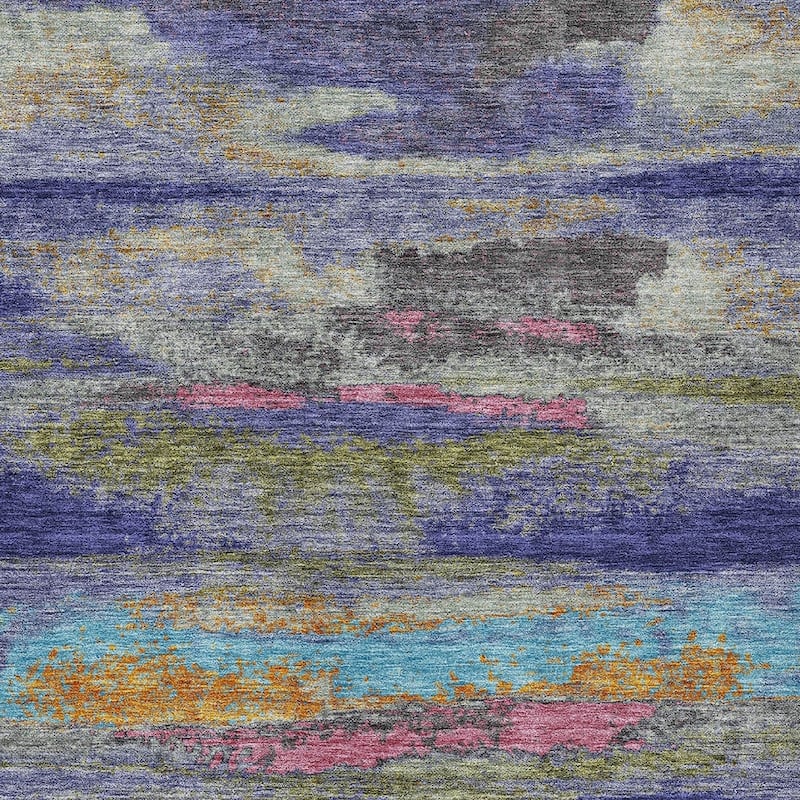 HomeRoots Abstract Transitional Rectangle Outdoor Rug
