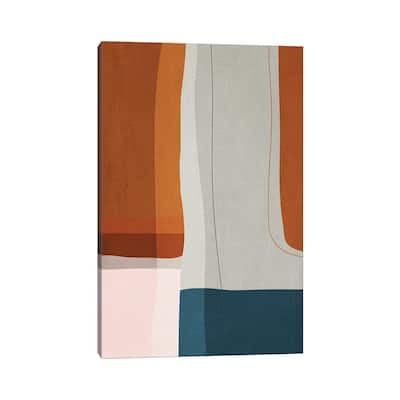 iCanvas "Abstract Burnt Orange Navy II" by EmcDesignLab Canvas Print