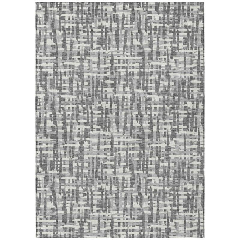 HomeRoots Abstract Transitional Rectangle Outdoor Rug