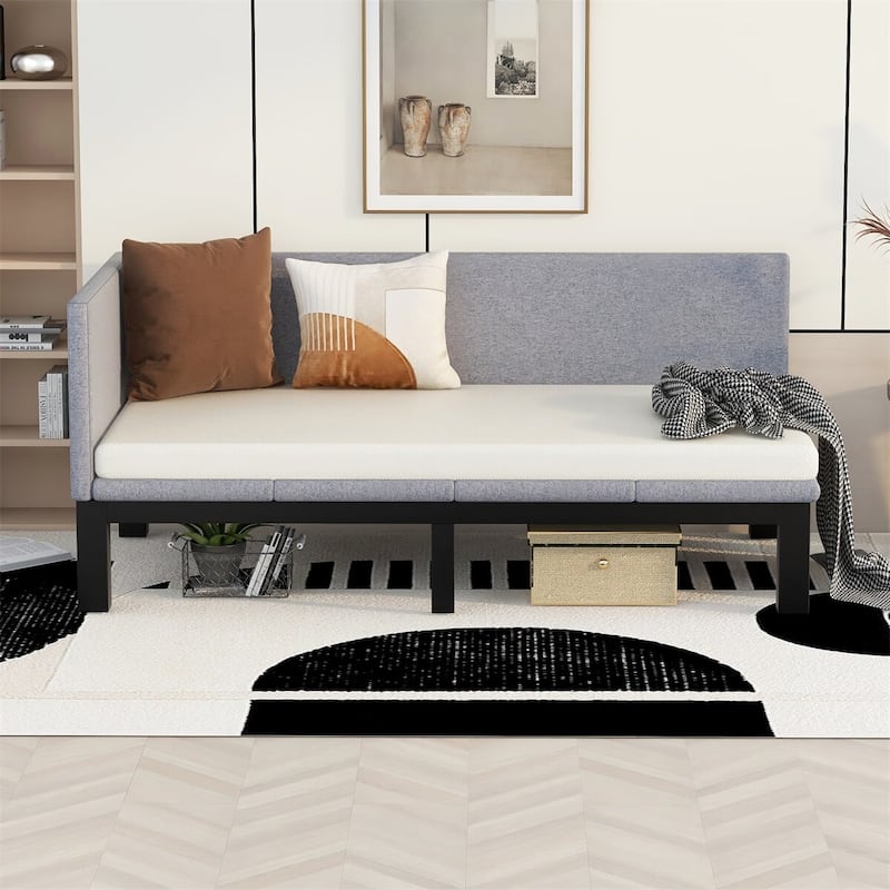 Merax Upholstered Daybed/Sofa Bed Frame Twin/Full Size Linen