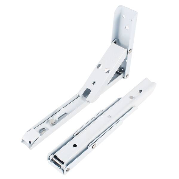 2 Pieces Right Angle Spring Support Shelf Bracket 8-inch 19.5cm - White ...