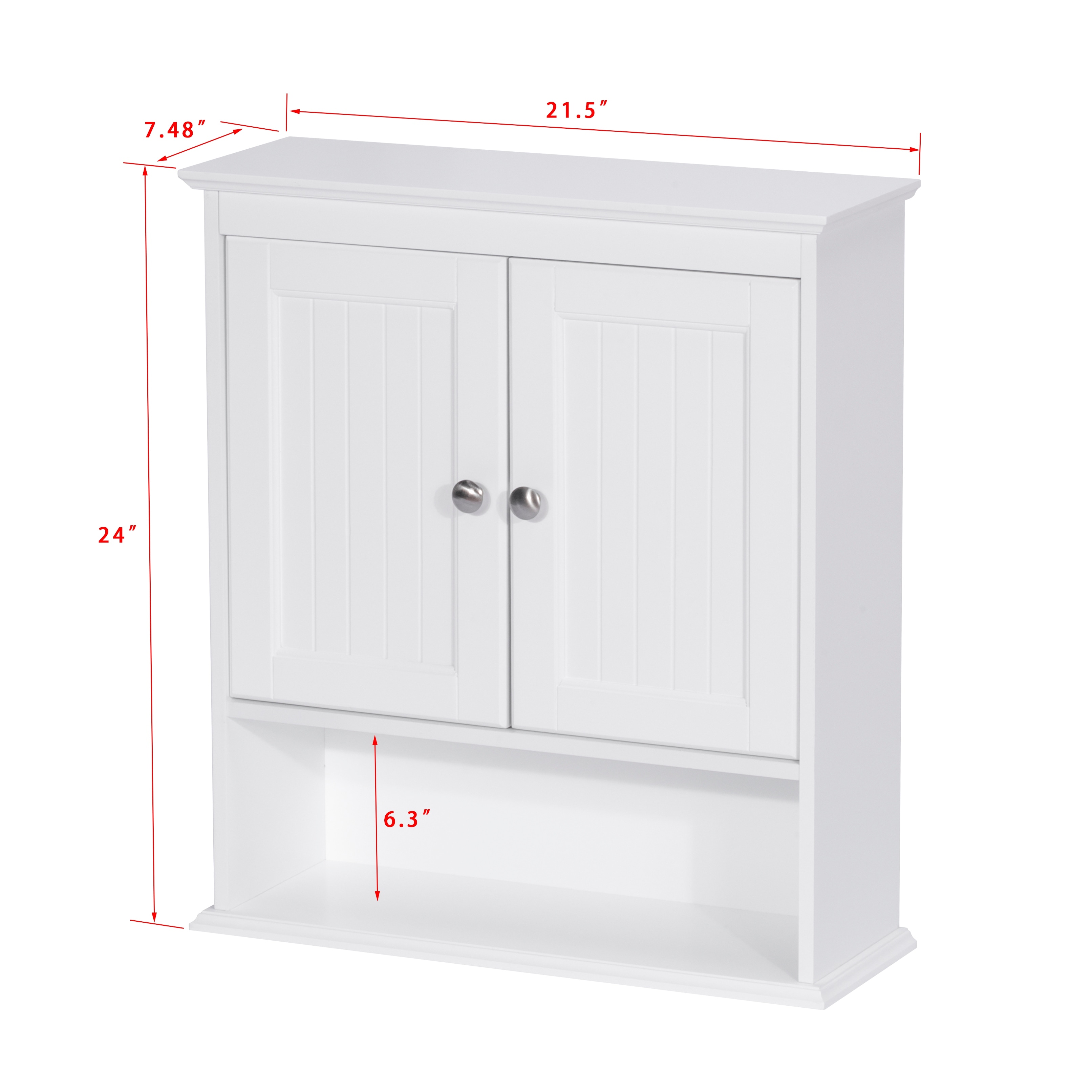 Spirich Bathroom Cabinet Wall Mounted with Doors, Wood Hanging Cabinet with  Doors and Shelves Over The Toilet, Bathroom Wall Cabinet White